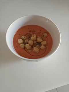Una foto de Salmorejo sin gluten