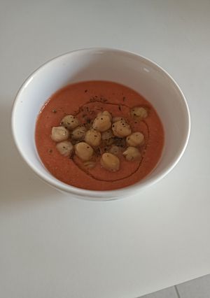 Una foto de Salmorejo sin gluten