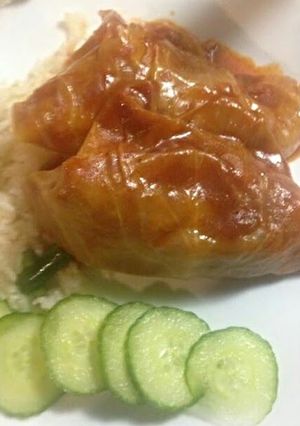 A picture of Cabbage Rolls.