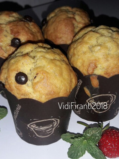 Foto resep Banana Muffin Chocolate Chip Tanpa Mixer