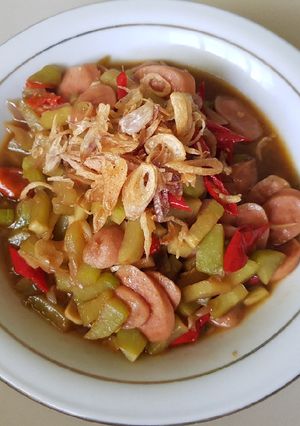 Foto resep Tumis labu siam sosis