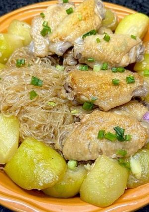 節瓜粉絲炆雞翼 的食譜成品照片