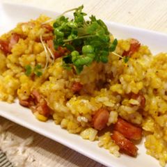 Easy Breakfast in Just 5 Minutes! Fried Rice with Sausage A picture of Easy Breakfast in Just 5 Minutes! Fried Rice with Sausage.