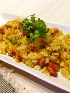 A picture of Easy Breakfast in Just 5 Minutes! Fried Rice with Sausage.