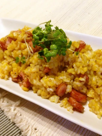 Easy Way Prepare Easy Breakfast in Just 5 Minutes! Fried Rice with Sausage the Delicious Tasty