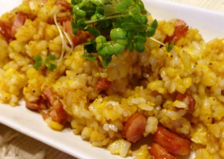 Easy Breakfast in Just 5 Minutes! Fried Rice with Sausage