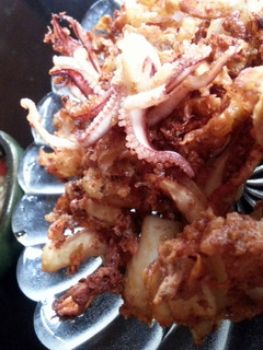 A picture of five spiced squid.