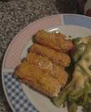 Crocketas de salchichas con avena