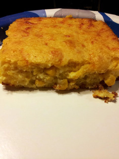 A picture of Mom's Famous Corn Casserole.