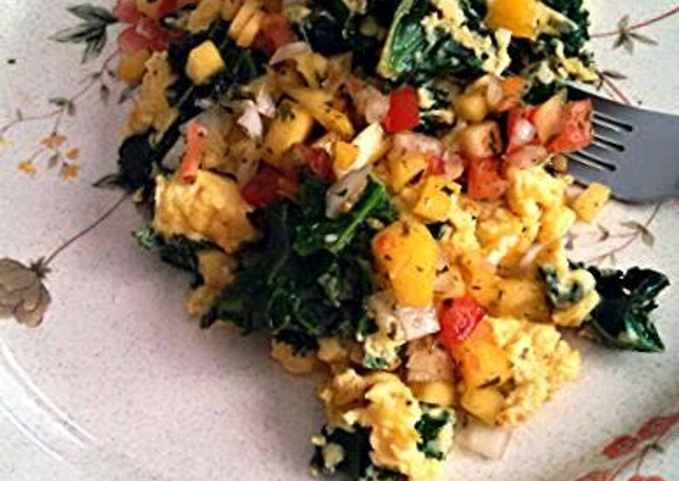 Kale and eggs