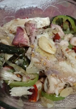 Foto resep 🐟🐟Tumis Asin cumi, tulang ikan kakap Pedas 🐟🐟