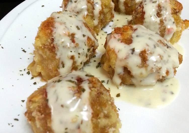 Steps to Make Homemade Crispy Cheese Meatballs