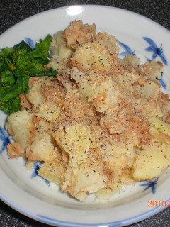 A picture of Sweet Onions and Tuna Japanese Spring Potato Salad.
