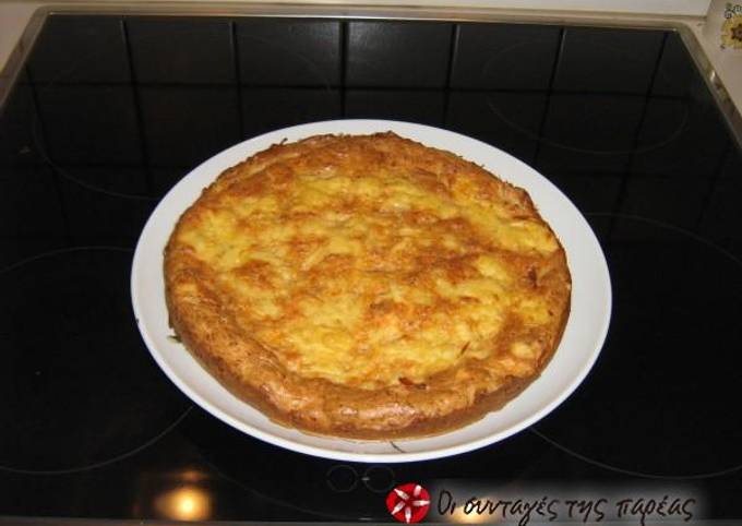 κύρια φωτογραφία συνταγής Αλμυρό κέικ με κίτρινο τυρί, ζαμπόν και ελιές