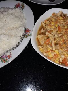 صورة لوصفة دجاج صيني مع رز أبيض (Chinese)
