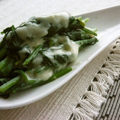 A picture of Easy Cheesy Spinach Sauté - Good for Bento.