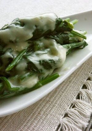 A picture of Easy Cheesy Spinach Sauté - Good for Bento.