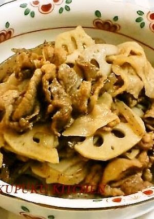 A picture of Pork and Lotus Root Shigure Stew.