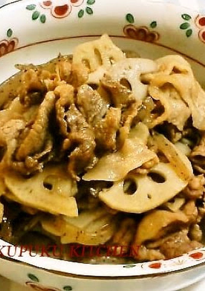 A picture of Pork and Lotus Root Shigure Stew.