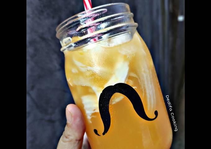 Cara Gampang Menyiapkan 109. Es Kelapa Jeruk Peres, Menggugah Selera