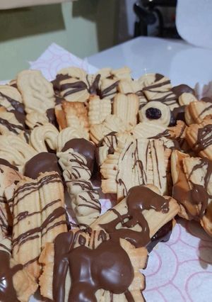 Una foto de Galletas bañadas de chocolate