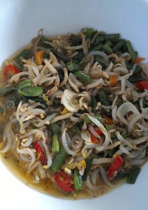 Foto resep tumis tokecang spesial (toge,ikan teri,kacang panjang)