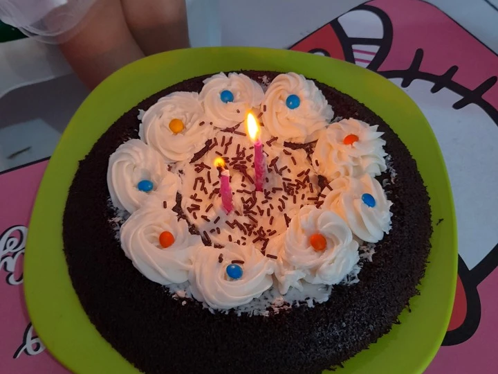 Cara Sederhana Menyiapkan Resep  Kue ulang tahun Simple (cocok untuk pemula) yang Lezat Sekali, Menggugah Selera