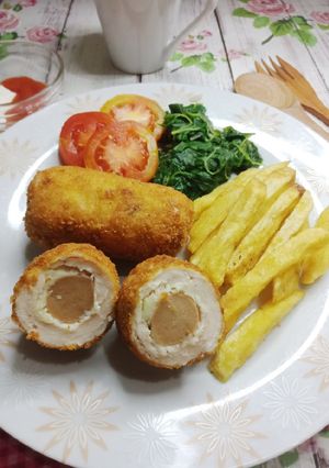 Foto resep Ayam gulung sosis keju