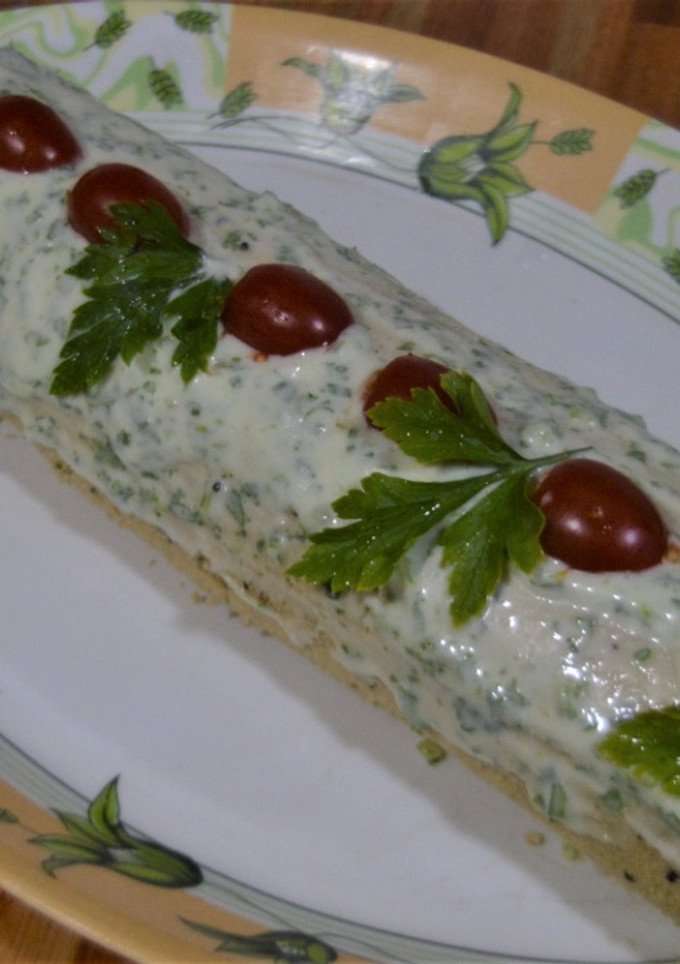 Una foto de Pionono de roquefort y champiñones