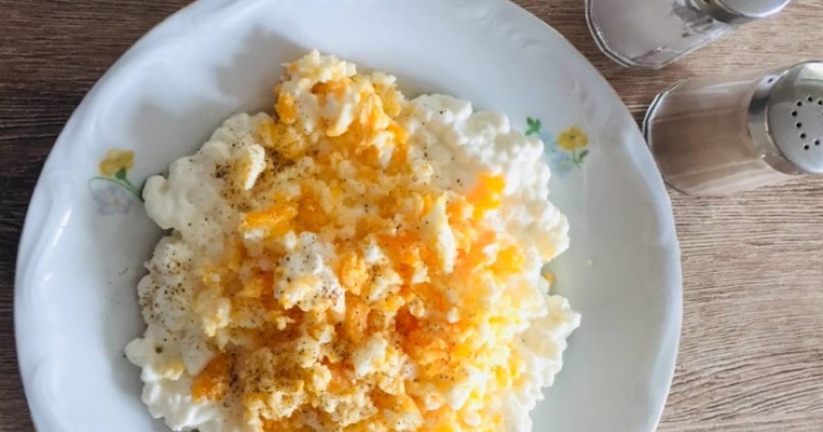 Leckerer körniger Frischkäse mit Eiern🤤 Rezept von Lianna - Cookpad