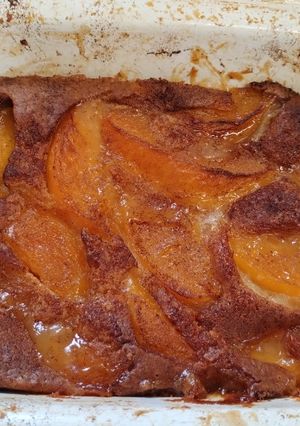 A picture of Gluten free Peach cobbler.