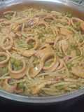 Fideos con sepia o calamaritos