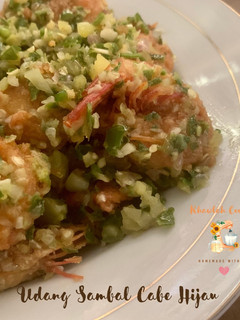 Foto resep Udang Sambal Cabe Hijau