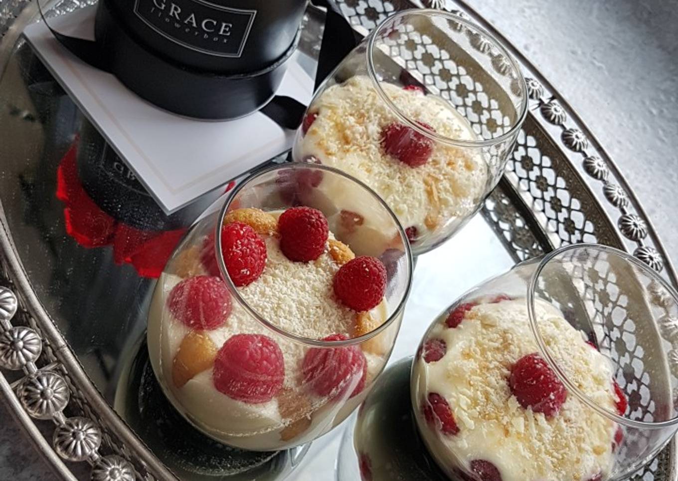 Tiramisu Framboises / chocolat blanc