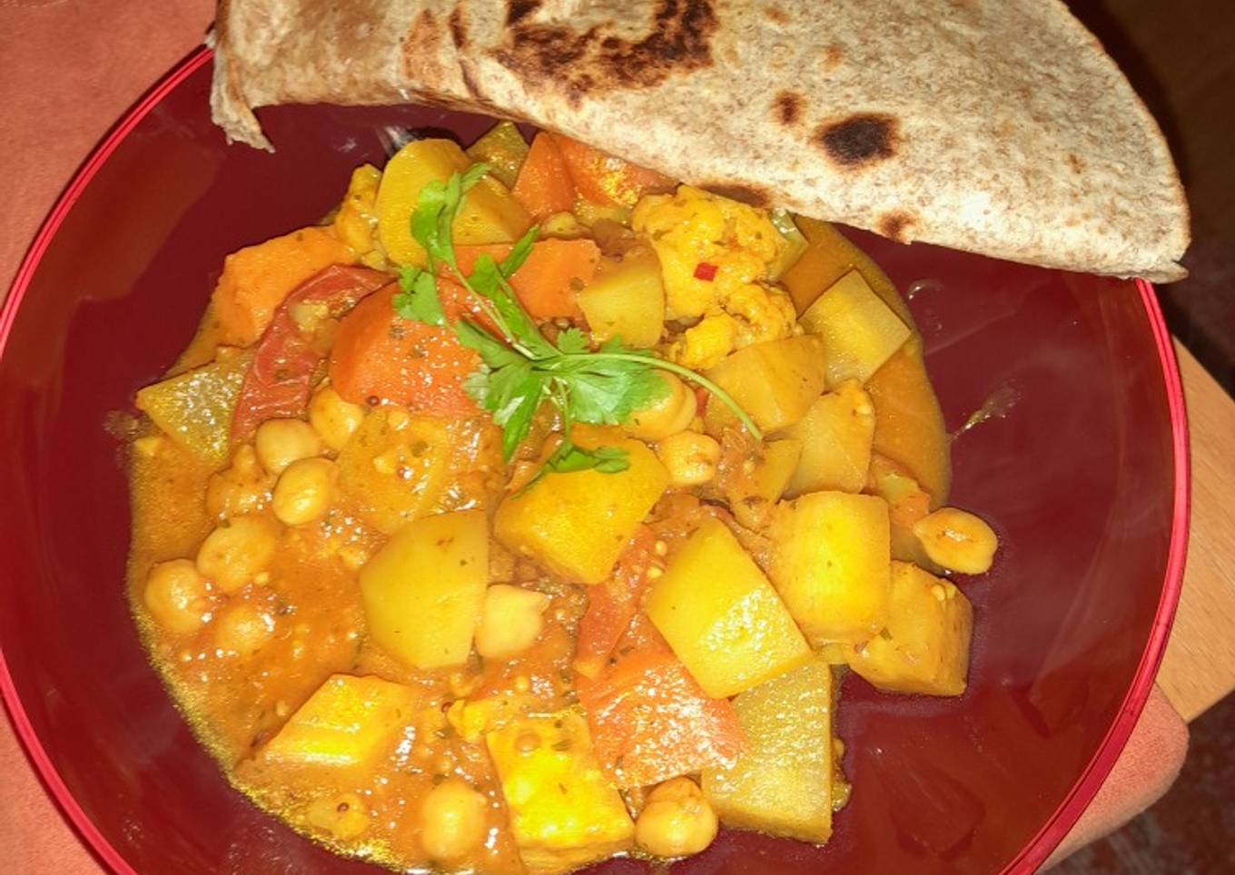 Winter veg vegan curry