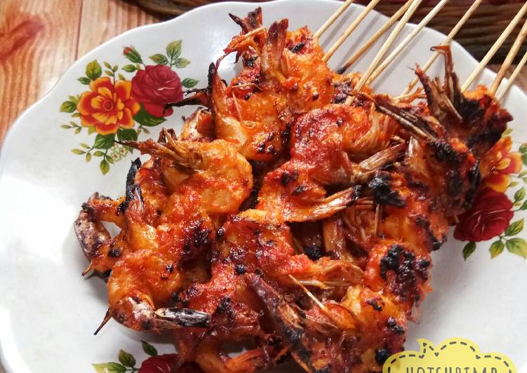 Sate udang bakar