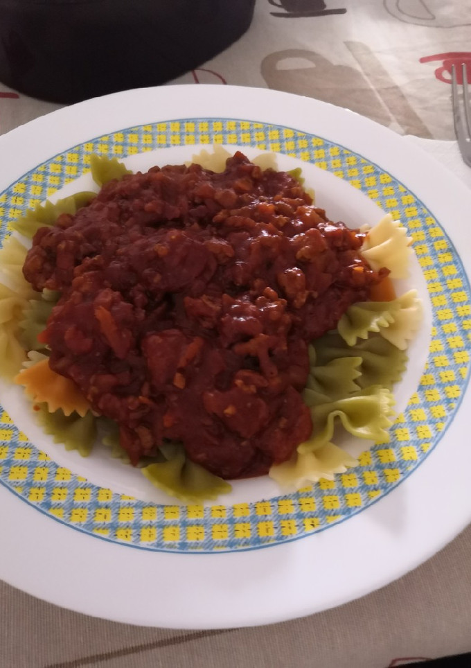 Una foto de Pasta a la boloñesa casera
