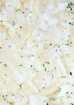 Une photo de Macaronis au poulet, lait