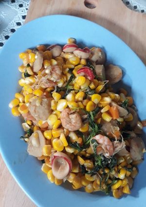 Foto resep Tumis jagung muda kemangi