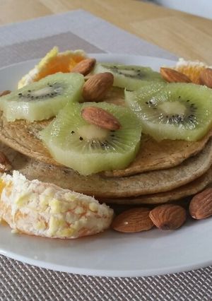 Foto di Pancake nutrienti prima di un allenamento in palestra