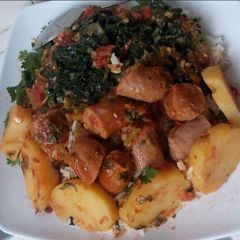 A picture of Beef Sausage Stew. #localfoodcontest_mombasa.