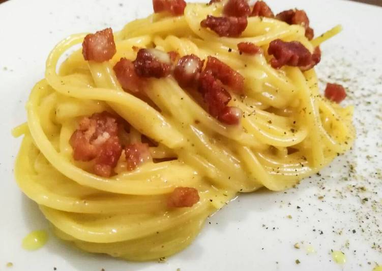 Auténtica carbonara de los mejores chefs italianos