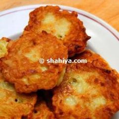 A picture of Corn and Sweet Potato Fritters.