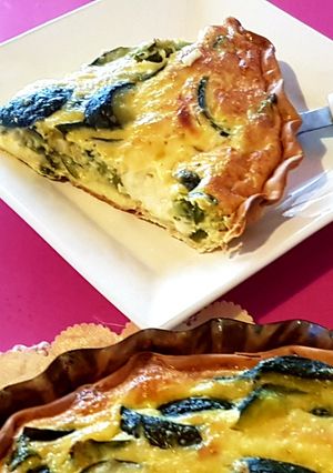 Una foto de Tarta de zapallitos a la crema estilo "soufflé"