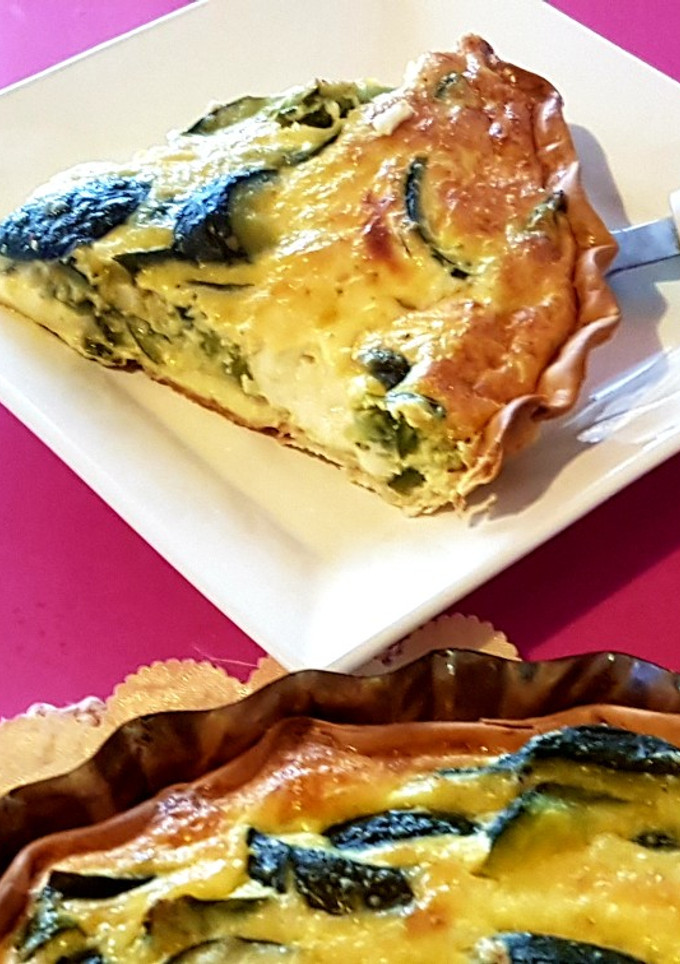Una foto de Tarta de zapallitos a la crema estilo "soufflé"