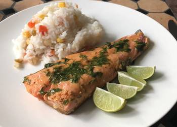 How to Recipe Delicious Roasted Salmon with Dill  Maple Syrup