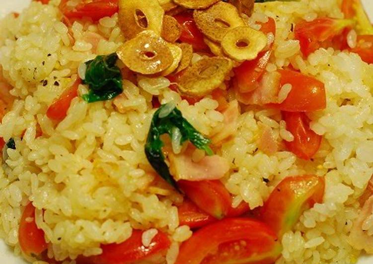 Recipe of Basil and Tomato Garlic Rice Appetizing