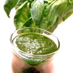 A picture of Authentic Pesto Genovese (Basil Sauce).