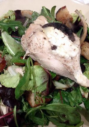 A picture of Black Pudding and Goats Cheese Stuffed Chicken Breast.