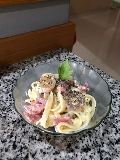 Foto resep 4. Creamy Fettuccine Carbonara